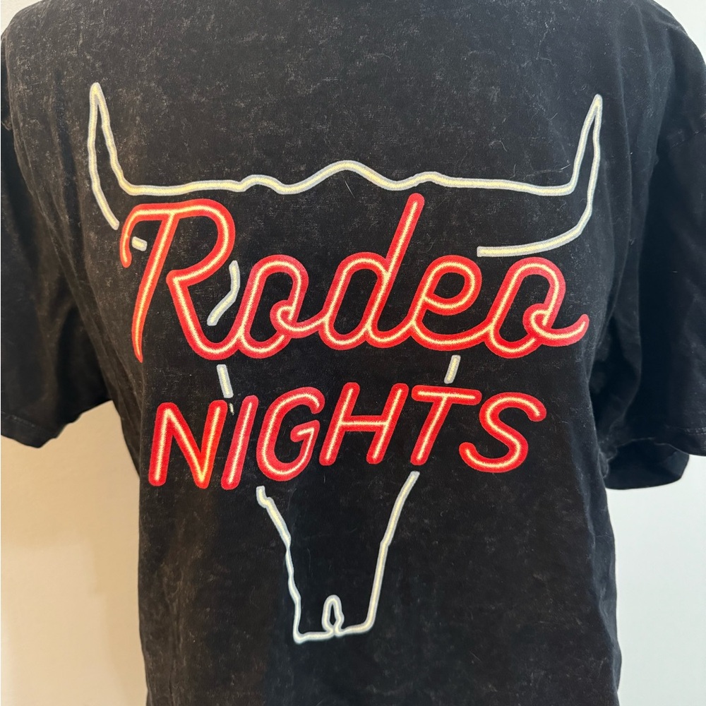 Rodeo Nights Neon Sign Crop Tee
